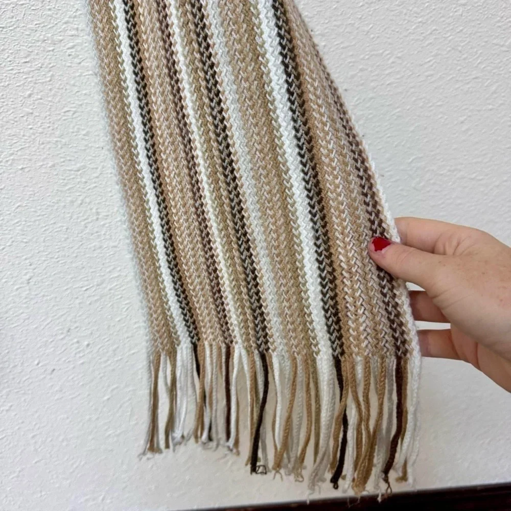 Cozy striped brown scarf